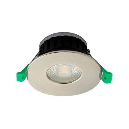 Vega Brushed Nickel IP65 Fire-Rated Fixed LED Downlight