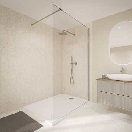 Vero Shoreline Stone Waterproof Postform & Tongue Edge Shower Wall Finishing Panel 2420x160mm