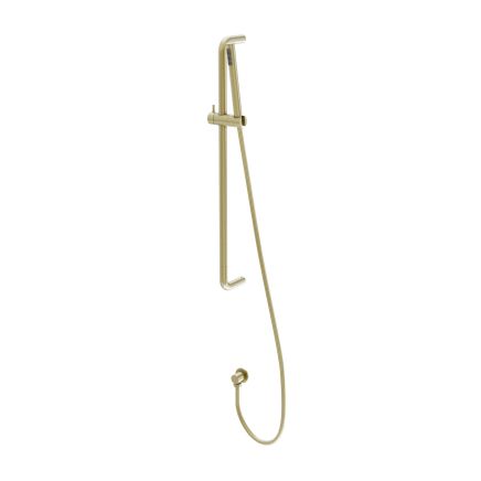 Elora Brushed Gold Round Shower Slide Rail Kit