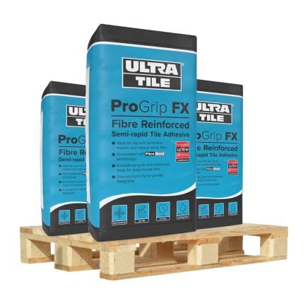 ProGrip FX S1 Grey Flexible Wall & Floor Adhesive - 20kg (Pallet Deal - 54 Bags)