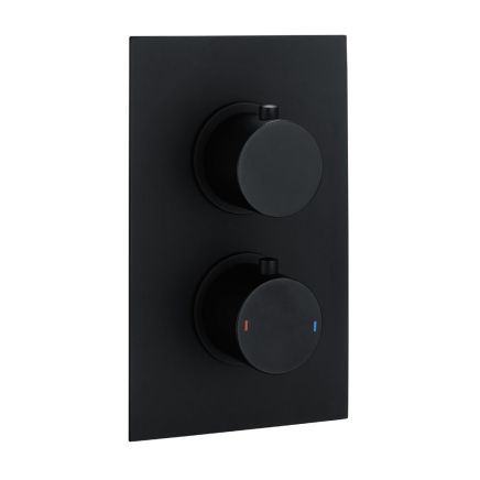 Zena Dual Outlet Round Concealed Valve – Matt Black