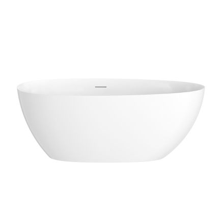 Balena Matt White Freestanding Double Ended Bath 1600x750mm