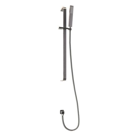 Liva Gunmetal Square Shower Slide Rail Shower Kit