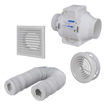 Strand White Ceiling Extractor Fan Kit