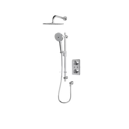 Aqualisa S1 Chrome Smart Digital Shower Dual Outlet (Slide Rail Kit with Fixed Wall Head) Gravity Pumped