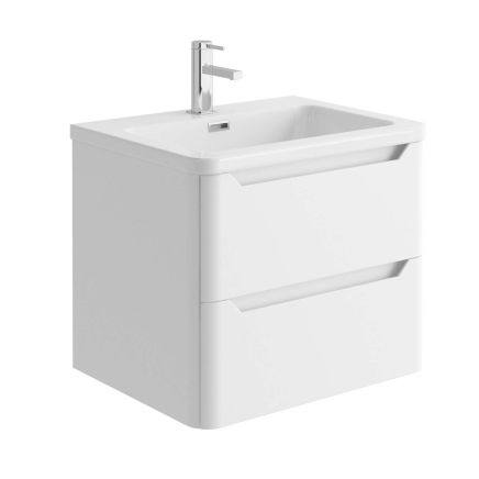 Ellis Wall Hung 500mm Vanity Unit in Matt White