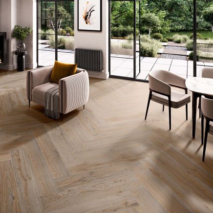 Canterbury Chestnut Lappato Porcelain Wood Effect Tile - 1200x220mm