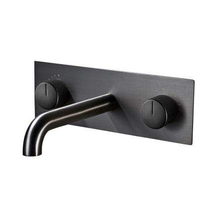 Lux Gunmetal Wall Mounted Bath Mixer Tap