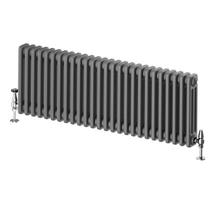 Upton Grey Triple Horizontal Column Radiator - 400x1190mm