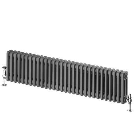 Upton Grey Triple Horizontal Column Radiator 300x1370mm