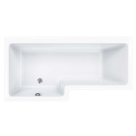 Carron Quantum Left Handed Carronite Shower Bath 1600x700mm