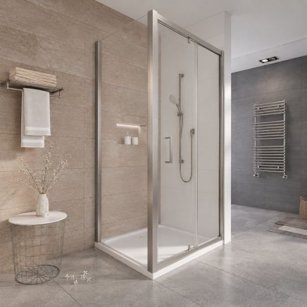 Fabio Brushed Nickel Shower Side Panel