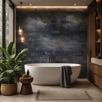 Metallica Royal Blue Lappato Porcelain Tile 1200x600mm