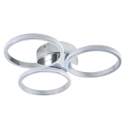 Orbit Chrome 3 Ring LED Flush Light
