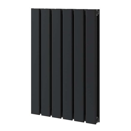 Perth Matt Black Double Vertical Flat Panel Radiator 600x408mm