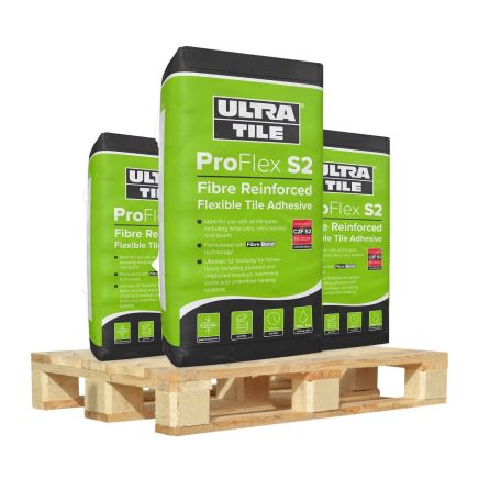 ProFlex S2 Grey Highly Flexible Wall & Floor Adhesive - 20kg (Pallet Deal - 54 Bags)