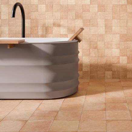 Pedro Clay Terracotta Matt Porcelain Tile - 223x223mm