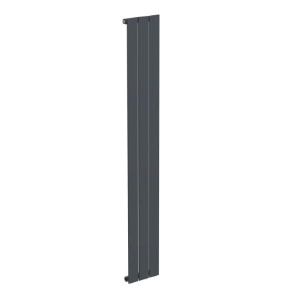 Livio Anthracite Vertical Single Panel Aluminium Radiator 1800x270mm