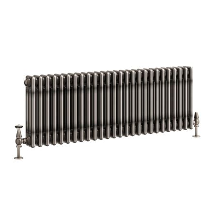 Clement Raw Metal Triple Horizontal Column Radiator - 400x1190mm