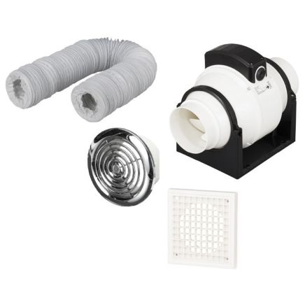 Pentonville Chrome Premium Extractor Fan Kit