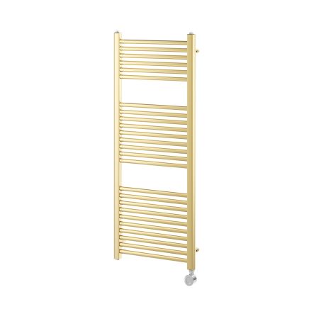 Neptune Brushed Gold Electric Heated Towel Rail 1200x500mm