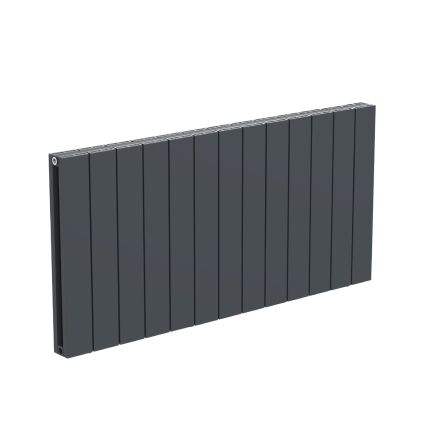 Tesoro Anthracite Textured Double Reversible Aluminium Radiator 600x1235mm