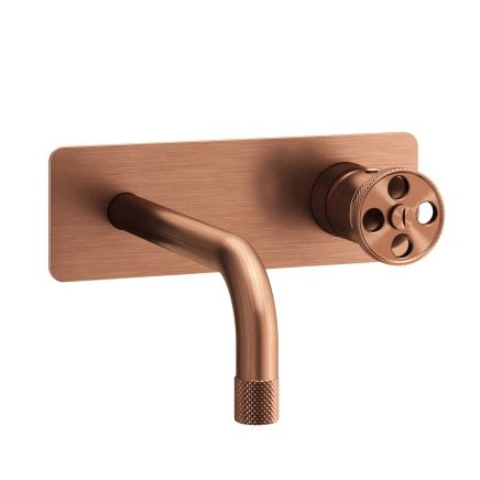 Urban Brushed Bronze Wall Mounted Basin Mixer Tap