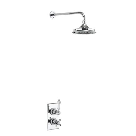 Burlington Single Outlet Thermostatic Valve & 6" AirBurst Shower Head