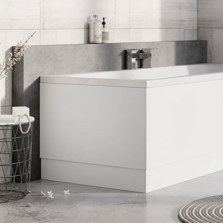 Matt White End Bath Panel 800mm