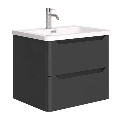Ellis Wall Hung 500mm Vanity Unit in Matt Black