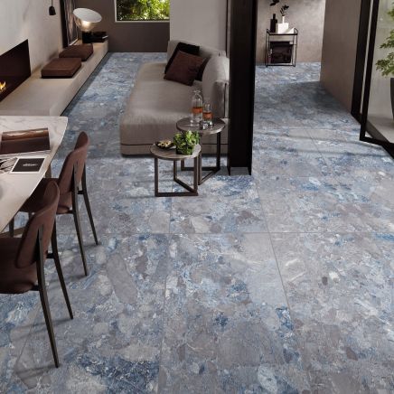 Stevenage Blue Gloss Porcelain Tile 600x1200mm