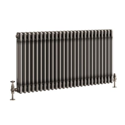Clement Raw Metal Triple Horizontal Column Radiator - 600x1190mm