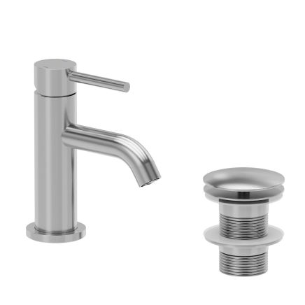 Elora Chrome Mini Basin Mixer Tap & Waste