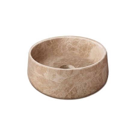 Marzio Patara Beige Honed Marble Round Basin 212980