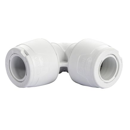 Wavin Hep2O Keyless Push-Fit White Plastic 90° Elbow 15mm 10 Pack - KL5-15