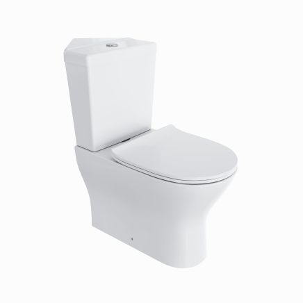 Jackson Short Projection Corner Toilet with Soft Close Seat
