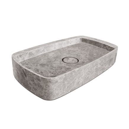 Marzio Tundra Grey Honed Marble Rectangle Basin 212984
