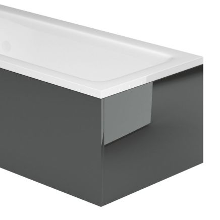 Nante Anthracite Grey Gloss End Bath Panel 800mm