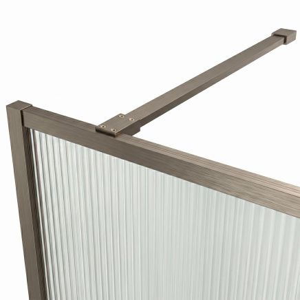 Amien Brushed Nickel Shower Screen Straight Support Bar 1200mm