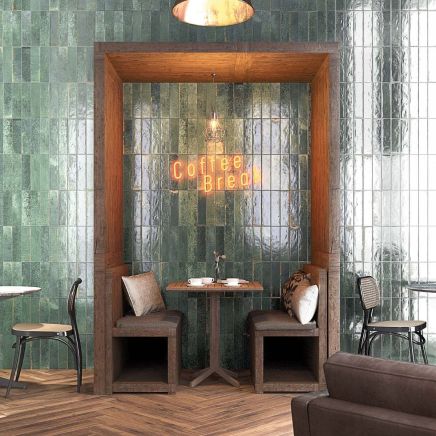 Bergamo Green Porcelain Brick Tile 75x300mm