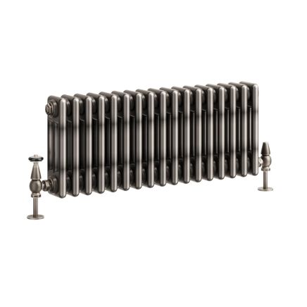 Clement Raw Metal Triple Horizontal Column Radiator - 300x785mm