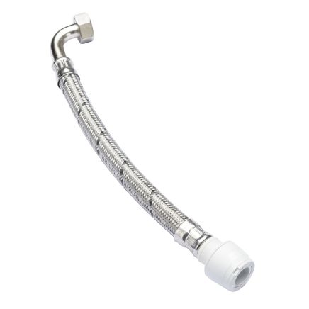 Hep2O Keyless Push-Fit Pair of Flexi Tap Elbows 15mm x 300mm - KL125D-15