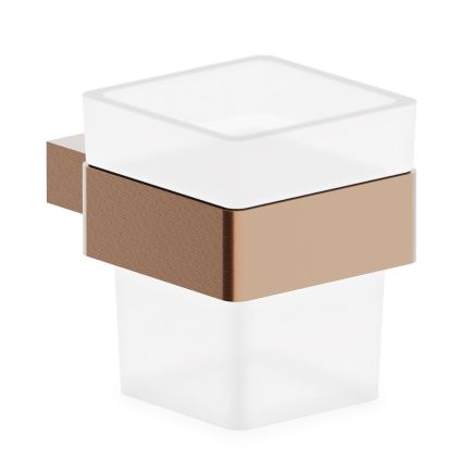 Elora Brushed Bronze Toothbrush Tumbler and Holder