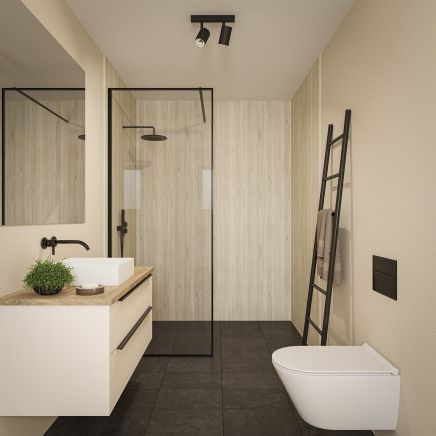 Vero English Oak Wood Waterproof Tongue & Groove Shower Wall Panel 2420x600mm