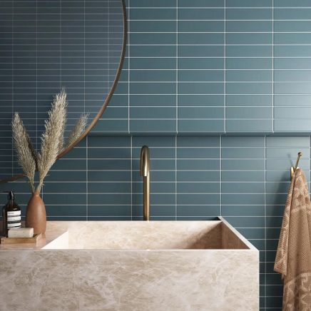 Accordion Glacier Matt Ceramic Tile 200x50mm