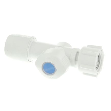 Hep2O White Push-Fit Straight Service Valve 15mm (Pack of 5) - HX18/15W