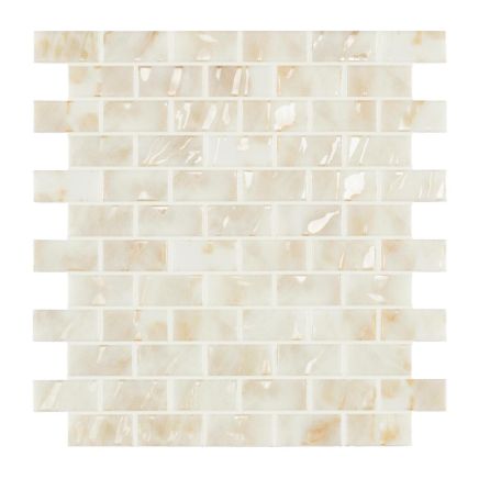 Serene Marfil Cream Brick Glass Mosaic Tile 315x315mm