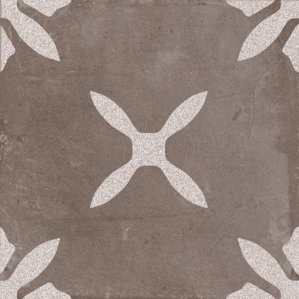 Pedro Brown Decor Flower Matt Porcelain Tile - 223x223mm