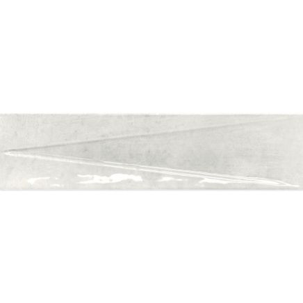 Babylon Silver Gloss Ceramic Decor Brick Tile 246x60mm