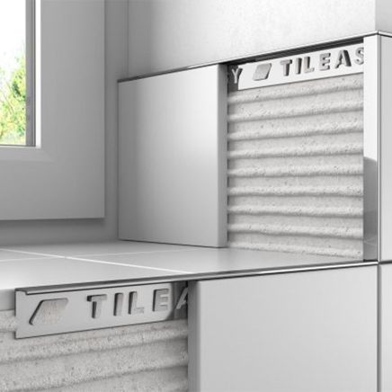 Tileasy Square 12mm Chrome Tile Trim